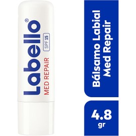 LABELLO Bálsamo labial Med Repair (4.8 g) protector labial hidratante FPS 15 con Vitamina E libre de aceites minerales