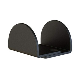 JUBEST Sliding Barn Door Floor Guide, Floor Mounted Sliding Door Bottom Guide, U Shape, Durable Matte Black Barn Door Guide for Door Thick 1-7/16" - 1-13/16"