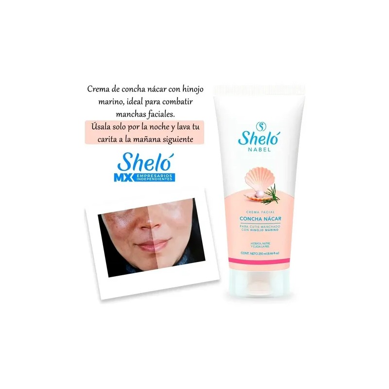 Set Crema Colágeno + Concha Nácar Shelo Aclara Manchas