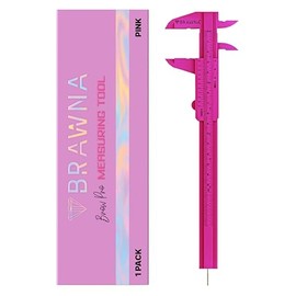 BRAWNA 1 herramienta de medición de ojos de calibrador, regla de cejas de doble escala para microblading, tatuajes, cejas y maquilladores, regla de pl