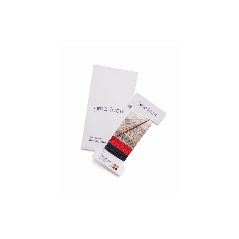 Cashmere Darning Yarn Thread Darning Kit, 30m in 6 Colors