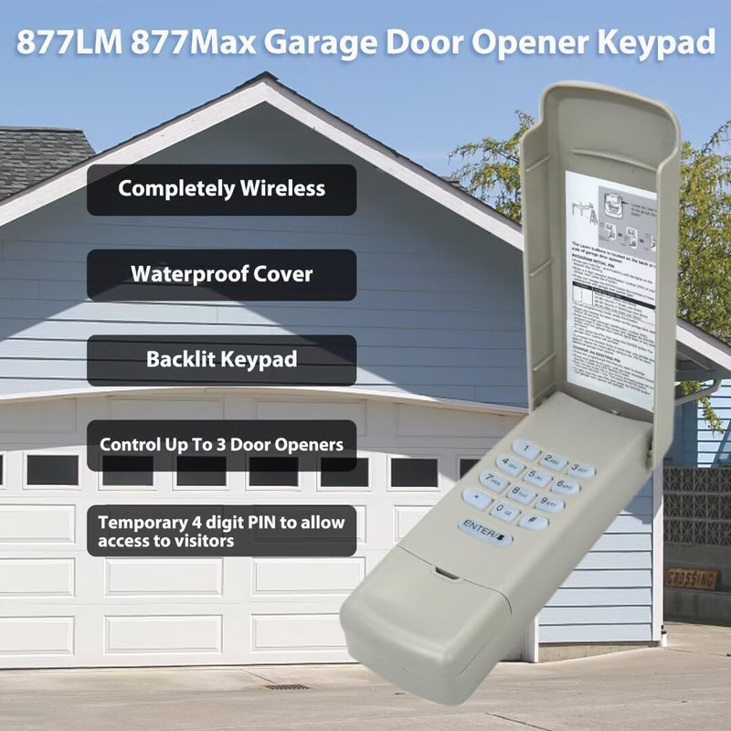 Garage Door Opener Keypad Fit for Linear Megacode LPWKP/MDTK 318MHZ