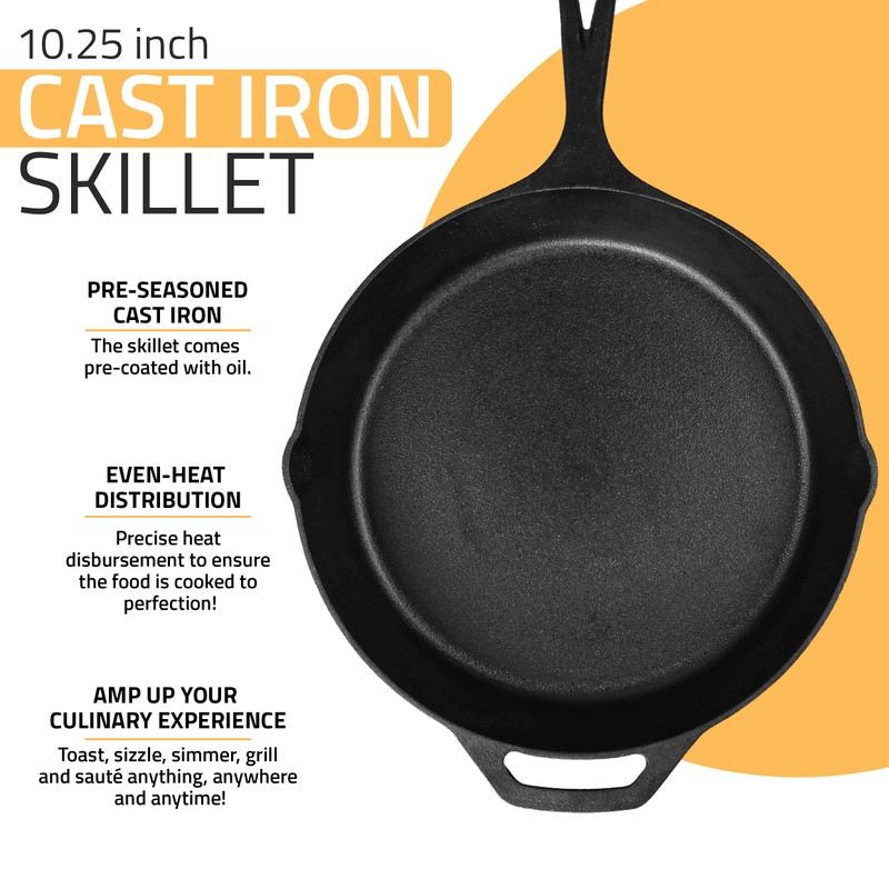 Utopia Kitchen 10.25 Inch Pre-Seasoned Chef's Pan - Frying Pan