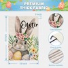 FUYUCHEN Easter Garden Flag 12x18 Inch Double Sided Outside Rabbit
