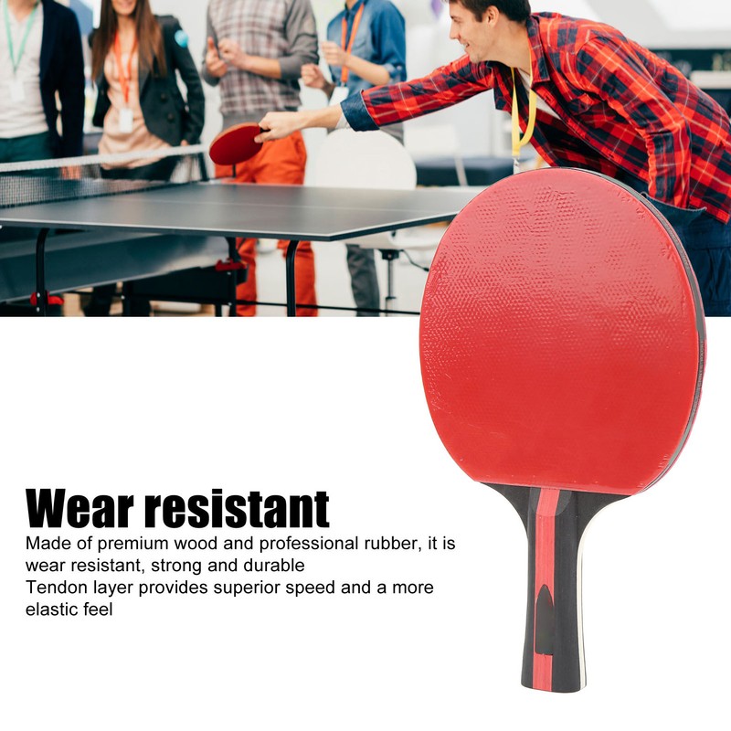 REGAIL Table Tennis Paddle Double Sided Beef Tendon Rubber Training