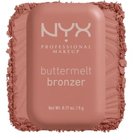 NYX Professional Makeup Buttermelt Bronzer, bronceador cremoso en polvo con alta pigmentación, fórmula vegana, acabado natural con duración hasta por 12H, 5g – Tono Deserve Butta (Café)