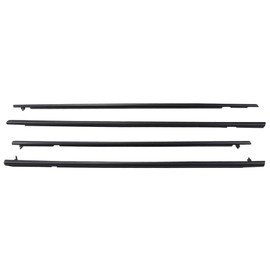 4PCS Weatherstrip Window Moulding Trim Seal Compatible with Honda Civic 2006-2011 Door Outside Trim Seal Belt Black