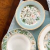 SET OF 6 Morris Garden Porcelain Dessert Plates Floral Bone