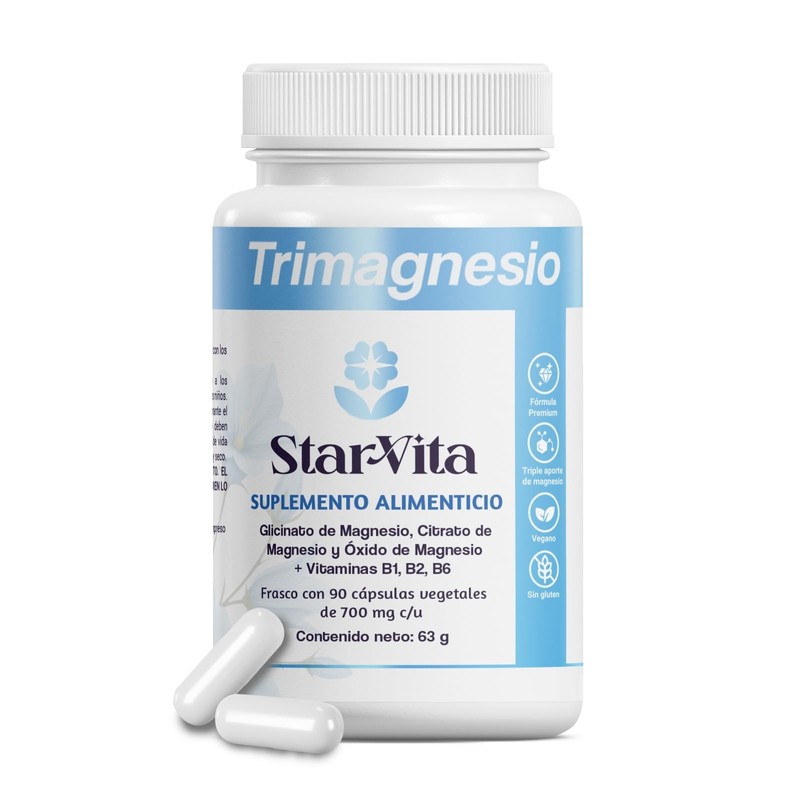 Trimagnesio Active+ StarVita Lab | Glicinato, Citrato y Óxido |