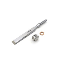 Narex 815069 3/4 Inch Richter Extra Unhandled Bevel Edge Chisel Blank, Cryogenic Treated Cr-V Steel Hardened to HRc 62, Stainless Steel Ferrule… (3/4 Inch)