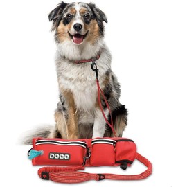 DOCO Retractable Bungee Dog Leash for Running Walking Jogging, Training, Hiking - Medium-Large Dogs, 20-100 lbs - Color: Black