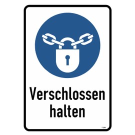 Daged Keep Closed Sticker 23 x 16 cm Sign Sticker T-298