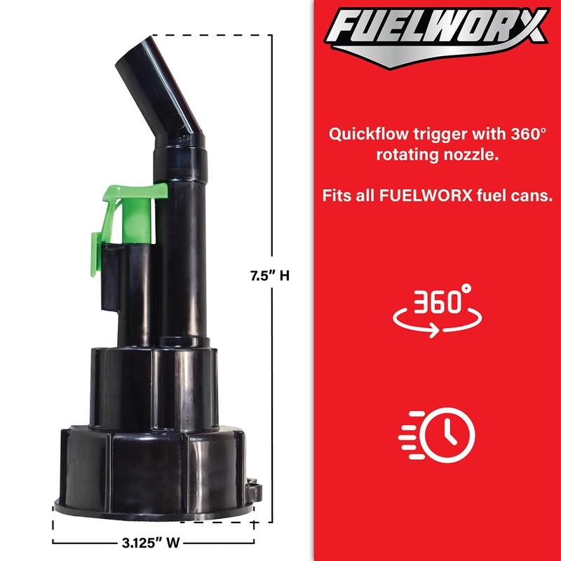 Fuelworx Made in the USA Easy Pour Gas/Diesel CARB Compliant