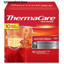 ThermaCare Lower Back & Hip L/XL, 10 HeatWraps BRAND NEW SEALED BOX