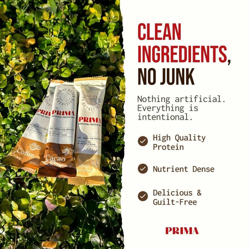 PRIMA Ancestral Protein Bar – Grass-Fed, Animal-Based Protein – Variety