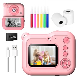 ETprin Cámara Instantánea Infantil – Cámara Digital HD 1080P con Modo Selfie, Fotos Divertidas y Creativas,Recargable,Perfecta para Niños de 3 a 12 Años