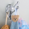 Home Swivel Wall Mounted Coat Hook,GUOYI®Solid Metal Three Swing Clothes/Towel