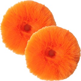 Hair Scrunchy, Set of 2, Orange Fur Hair Elastics, Selectable Gentle on Hair, High Elastic, Stylish, Adult, Women, Hair Accessories, Mother's Day Gift