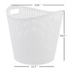 Dehouse Round Plastic Laundry Baskets, White Clothes Hamper, Pack of