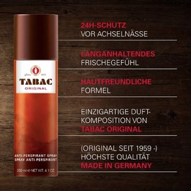 LOT OF 2* TABAC ORIGINAL Maurer Wirtz Anti-Perspirant Spray 4.2 oz 200ml for Men
