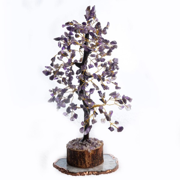 Wonder Care Amethyst Chakra Tree of Life - Crystal Tree for Positive Energy, Handmade Gemstone Tree - Feng Shui Decor, Good Luck Money Tree - Purple Healing Crystals for Spiritual Wisdom