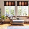 Emvency 2 Pack Valances Window Treatments, Orange Copper Vintage Stripe