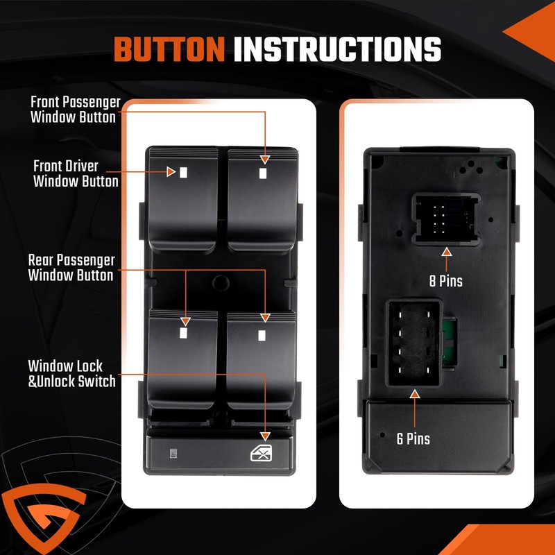 ACLONG Driver Side Power Master Window Switch & Passenger Side
