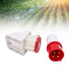 Industrial Plug Socket 380415V 32A 4Pin 3P+E IP44 Waterproof Surface