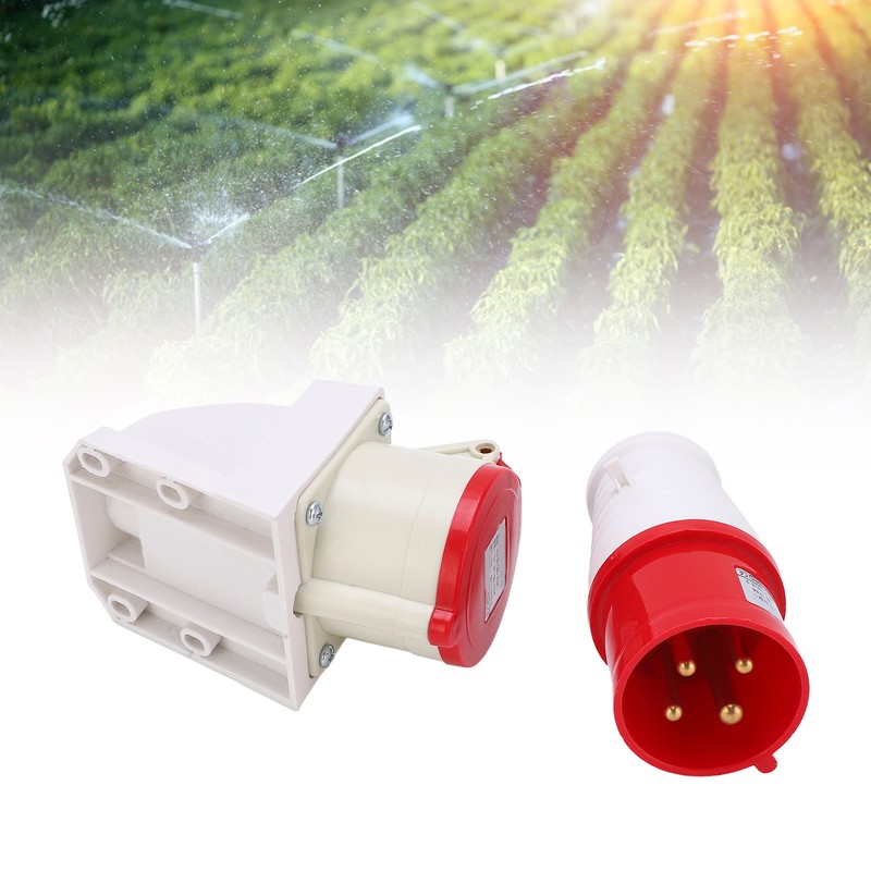 Industrial Plug Socket 380415V 32A 4Pin 3P+E IP44 Waterproof Surface