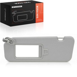 A-Premium Driver Left Side Sun Visor Compatible with Hyundai Elantra 2016 2017 2018 2019 - with Vanity Mirror, Without Vanity Light, Gray Color - Replaces 85210-F0100TTX, 85220-F0100TTX