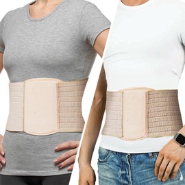 QQCQHVMIYC Umbilical Hernia Belt with Compression Pad - Abdominal Support for Men and Women, Ideal for Various Hernias and Post-Surgery Recovery