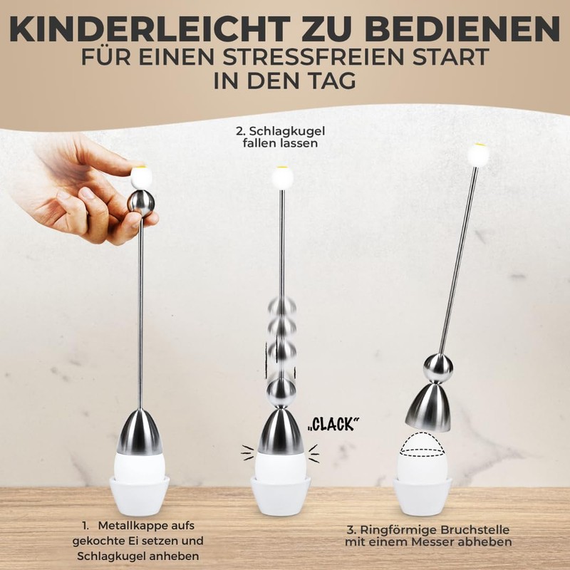 Clack 99009 Egg Shell Break Point Source Stainless Steel with