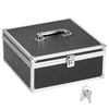 GUSHBIN Locking Cash Box Money Storage Box with Removable Tray