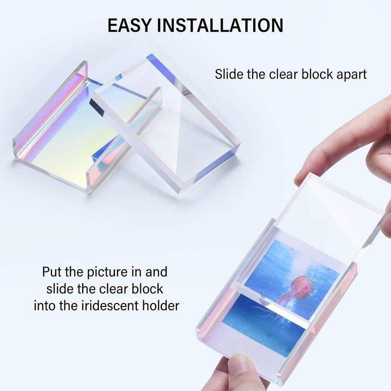 Instax Mini Film Photo Frames 2x3, Iridescent Picture Frames, 3