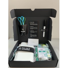 TGB Tie Dye Fabric Gift Bag Kit 2 Tulip Colours Green Blue Ribbon Drawstring Craft Art Adults Child