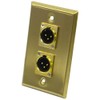 Seismic Audio SA-PLATE18 Gold Stainless Steel Wall Plate with Dual