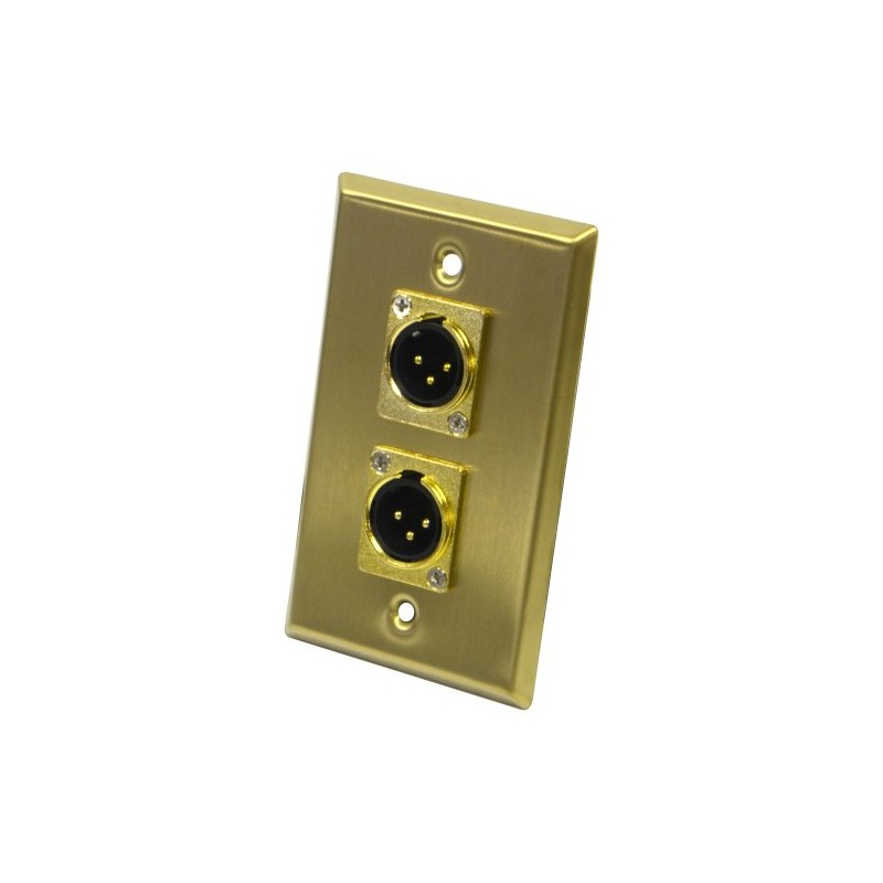Seismic Audio SA-PLATE18 Gold Stainless Steel Wall Plate with Dual
