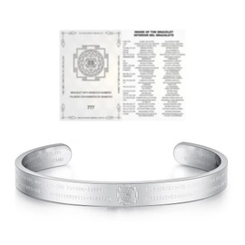 nitaru Life Activating Bracelet with Numbers Silver