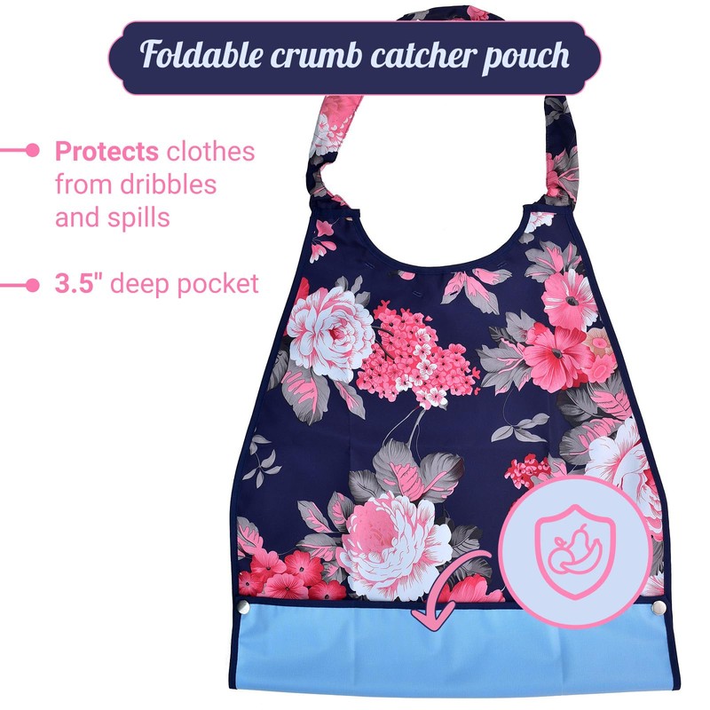 Celley Adult Bibs (3-Pack), Gift for Elderly, Reusable and Washable
