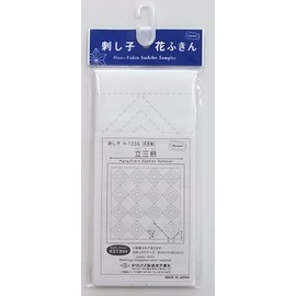 Olympus H-1036 Sashiko Flower Dish Towel, Cloth Pack, Tateimasu (White)