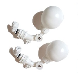 2 Pack 1/4 Inch Water Filter Float Ball Valve Adjustable Float Valve Plastic Water Tank Float Valves for RO Water Reverse Osmosis System, Fish Aquarium(2pcs)