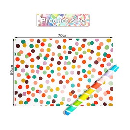 GmeDhc Birthday Gift Paper, 6 Pieces Kraft Paper Roll Pattern, 50 x 70 cm Gift Wrapping Paper with 2 Pieces Twine Gift Wrapping Sheet for Birthdays, Christmas, Weddings