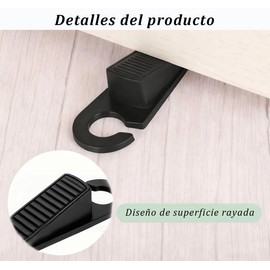 Lumbor37 Tope de Puerta 6 Piezas, Tapón de Goma de la Puerta, Cuña de Goma de Hoja, Tope de Puerta de Antideslizante Cuña, Puerta para Todas Las Superficies Del Piso