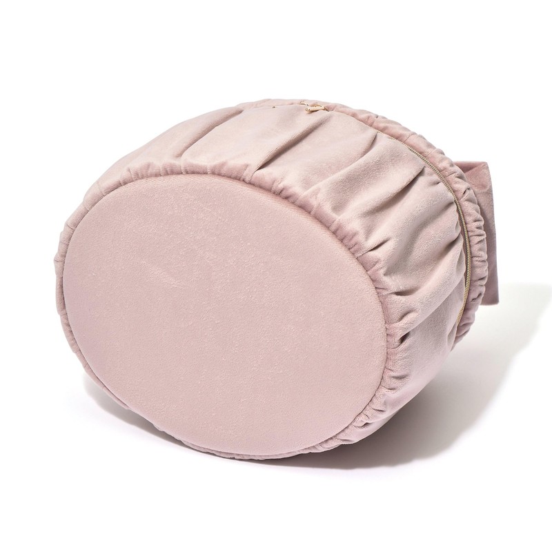 Francfranc Large Velour Ribbon Vanity Pouch, Pink