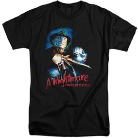 Popfunk A Nightmare On Elm Street Vintage Airbrush Poster Unisex Adult Tall T Shirt (3X-Large) Black
