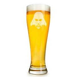 Abby Smith, Darth Vader Silhouette Engraved 16 ounce Beer Glass Pilsner