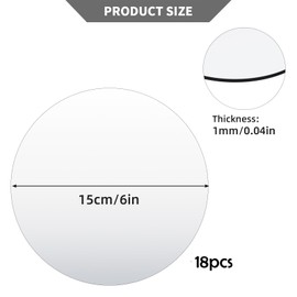 18 Pack Round Mirrors for Centerpieces, Circle Mirror Centerpieces for Tables, Tray Candle Plates Acrylic Mirrors for Table Wedding Birthday Christmas Miroor Home Wall Decor (6inch)
