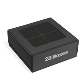 Modsy Baking Small Cookie Boxes - Black | 4 Treats - Window and Dividers | 6 x 6 x 2.4 Inches | Pack of 25