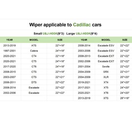 Windshield Wiper,22"+18" Windshield Wiper Blades,All-season Quiet and Durable Stable High Performance Water Repellent Wiper Blades for J-hook/U-hook (2-Pack)