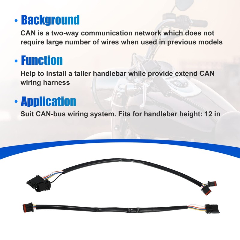 X AUTOHAUX 12 Inch Handlebar CAN Wiring Harness Bus Circuits